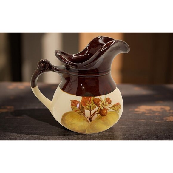 vintage collectible 1960s mccoy "fruit festival" glazed art pottery stoneware pi - Picture 5 of 13